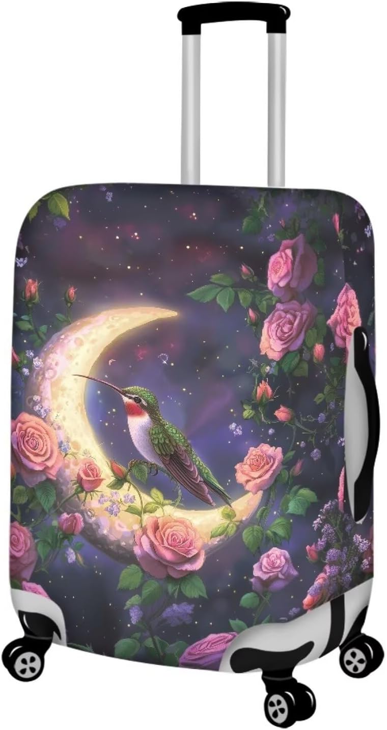 Purple Butterflies Luggage Cover for Women Girls,Cute Travel Suitcase Protector Washable Anti-scratch Suitcase Covers,Fit 30-32inch - Colors B