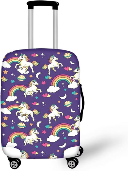Purple Butterflies Luggage Cover for Women Girls,Cute Travel Suitcase Protector Washable Anti-scratch Suitcase Covers,Fit 30-32inch - Colors B