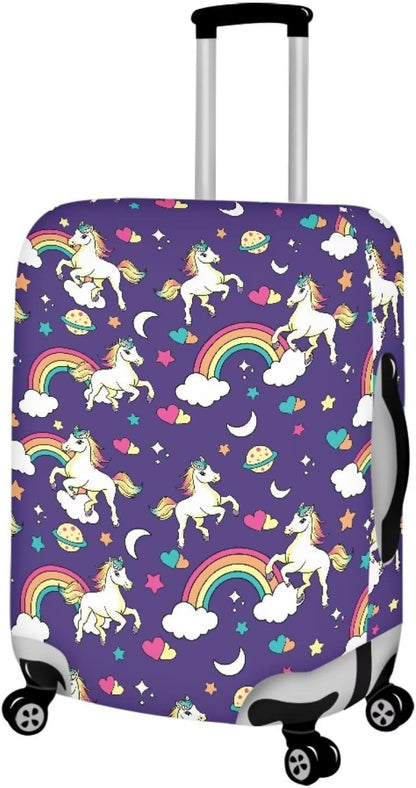 Purple Butterflies Luggage Cover for Women Girls,Cute Travel Suitcase Protector Washable Anti-scratch Suitcase Covers,Fit 30-32inch - Colors B