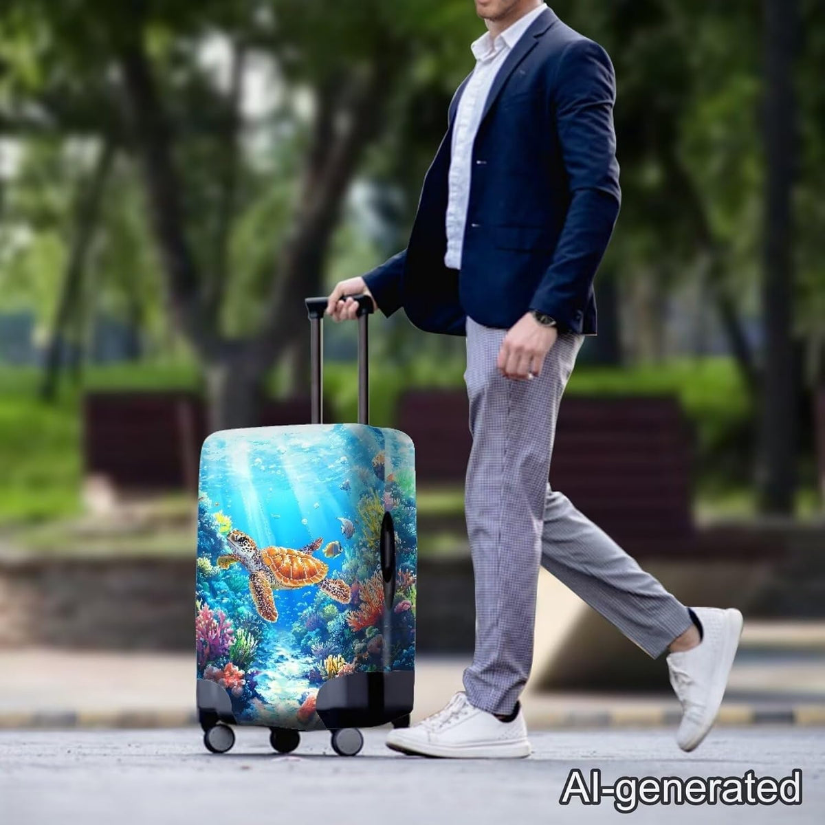 Purple Butterflies Luggage Cover for Women Girls,Cute Travel Suitcase Protector Washable Anti-scratch Suitcase Covers,Fit 30-32inch - Colors B