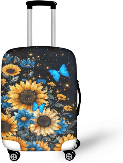 Purple Butterflies Luggage Cover for Women Girls,Cute Travel Suitcase Protector Washable Anti-scratch Suitcase Covers,Fit 30-32inch - Colors B