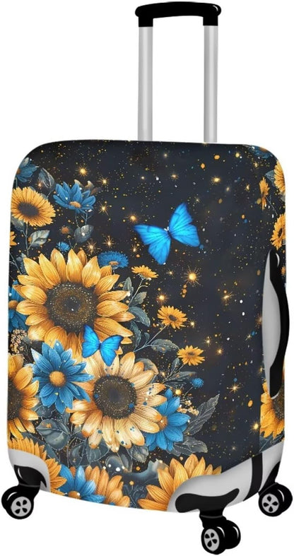 Purple Butterflies Luggage Cover for Women Girls,Cute Travel Suitcase Protector Washable Anti-scratch Suitcase Covers,Fit 30-32inch - Colors B