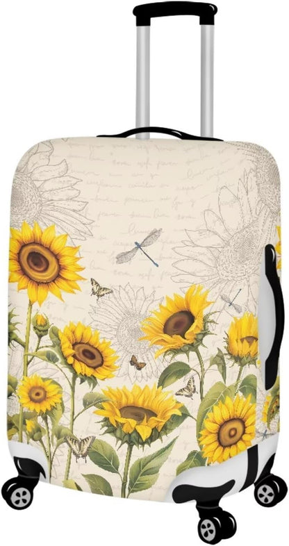 Purple Butterflies Luggage Cover for Women Girls,Cute Travel Suitcase Protector Washable Anti-scratch Suitcase Covers,Fit 30-32inch - Colors B