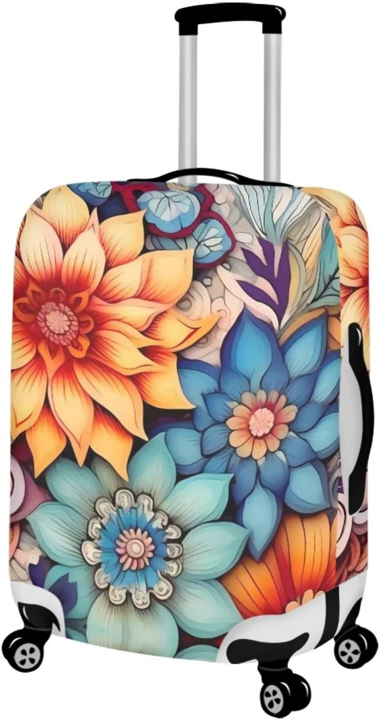 Purple Butterflies Luggage Cover for Women Girls,Cute Travel Suitcase Protector Washable Anti-scratch Suitcase Covers,Fit 30-32inch - Colors B