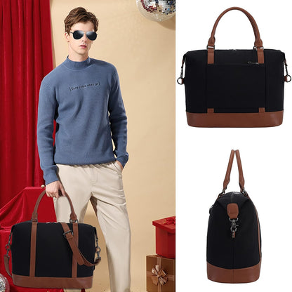 Travel Tote Bags with Zipper Ladies Canvas Bag Weekender Overnight Bag for Women Carry on Duffel Bag Trolley Sleeve