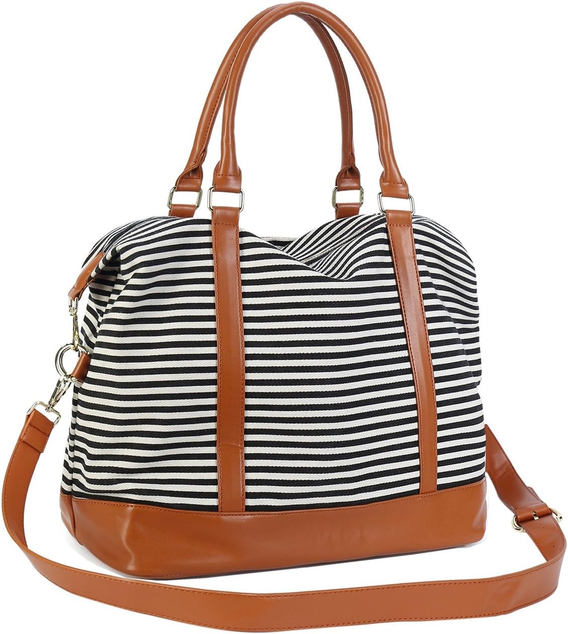 Travel Tote Bags with Zipper Ladies Canvas Bag Weekender Overnight Bag for Women Carry on Duffel Bag Trolley Sleeve
