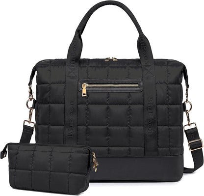 Travel Tote Bags with Zipper Ladies Canvas Bag Weekender Overnight Bag for Women Carry on Duffel Bag Trolley Sleeve