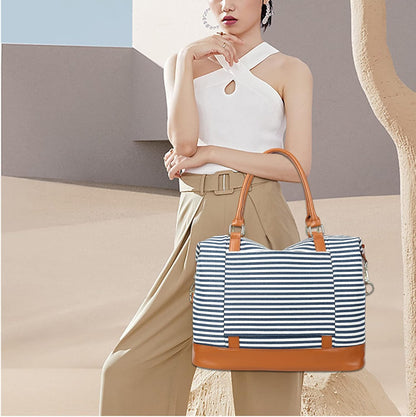 Travel Tote Bags with Zipper Ladies Canvas Bag Weekender Overnight Bag for Women Carry on Duffel Bag Trolley Sleeve