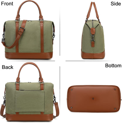 Travel Tote Bags with Zipper Ladies Canvas Bag Weekender Overnight Bag for Women Carry on Duffel Bag Trolley Sleeve