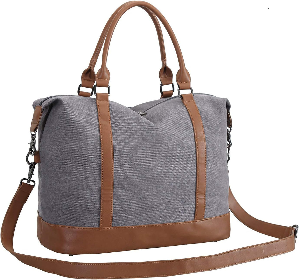 Travel Tote Bags with Zipper Ladies Canvas Bag Weekender Overnight Bag for Women Carry on Duffel Bag Trolley Sleeve