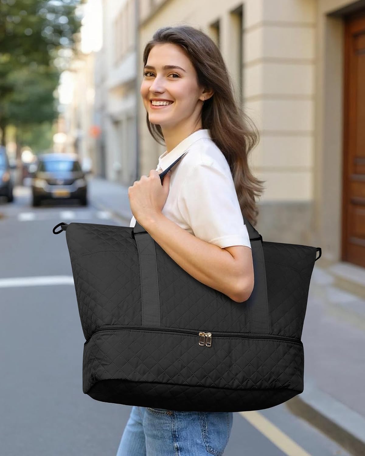 Travel Duffel Bag - Weekender Bags for Women, Carry On Gym Tote Bags