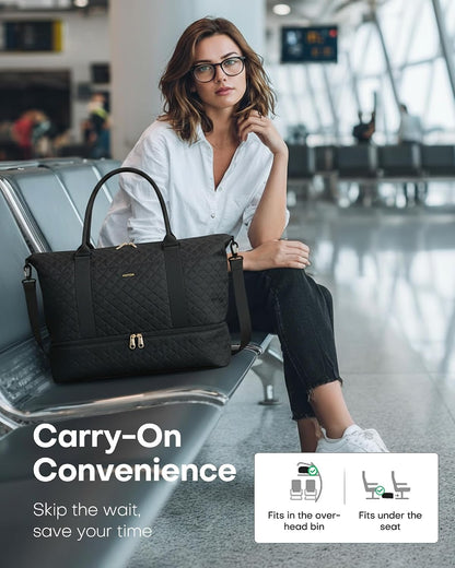 Travel Duffel Bag - Weekender Bags for Women, Carry On Gym Tote Bags