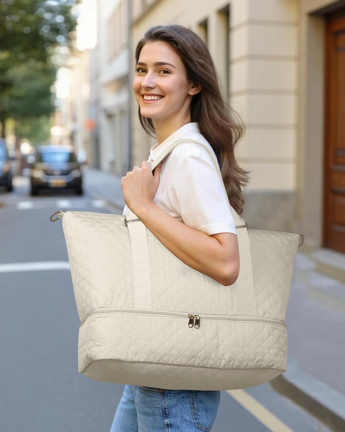Travel Duffel Bag - Weekender Bags for Women, Carry On Gym Tote Bags
