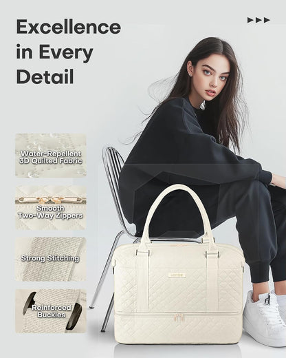 Travel Duffel Bag - Weekender Bags for Women, Carry On Gym Tote Bags