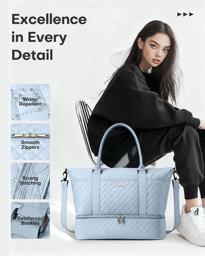 Travel Duffel Bag - Weekender Bags for Women, Carry On Gym Tote Bags