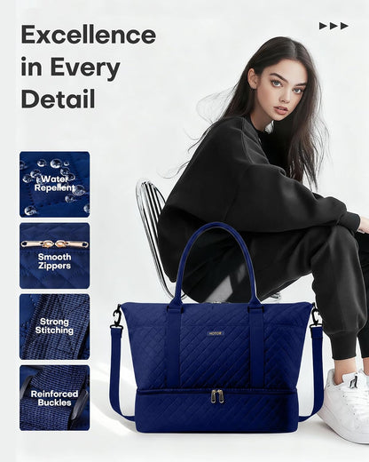 Travel Duffel Bag - Weekender Bags for Women, Carry On Gym Tote Bags