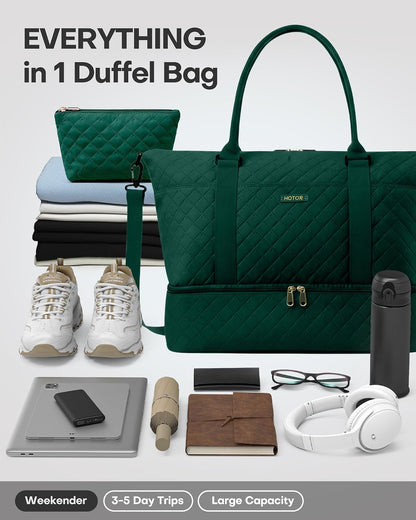 Travel Duffel Bag - Weekender Bags for Women, Carry On Gym Tote Bags