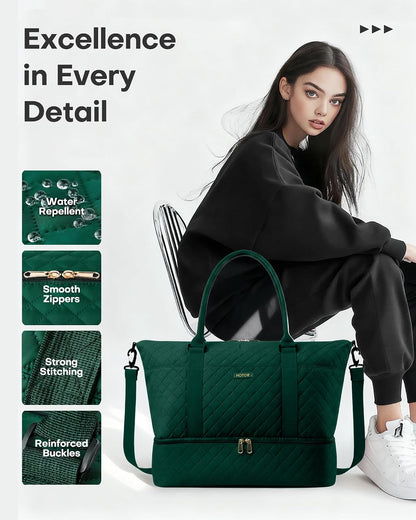 Travel Duffel Bag - Weekender Bags for Women, Carry On Gym Tote Bags