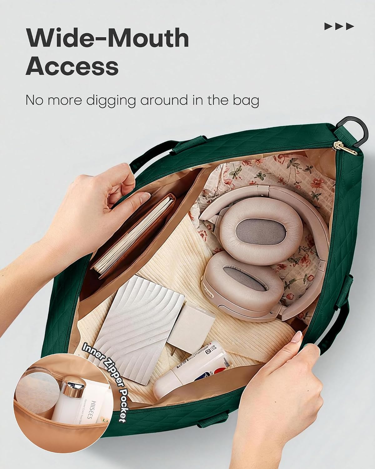Travel Duffel Bag - Weekender Bags for Women, Carry On Gym Tote Bags