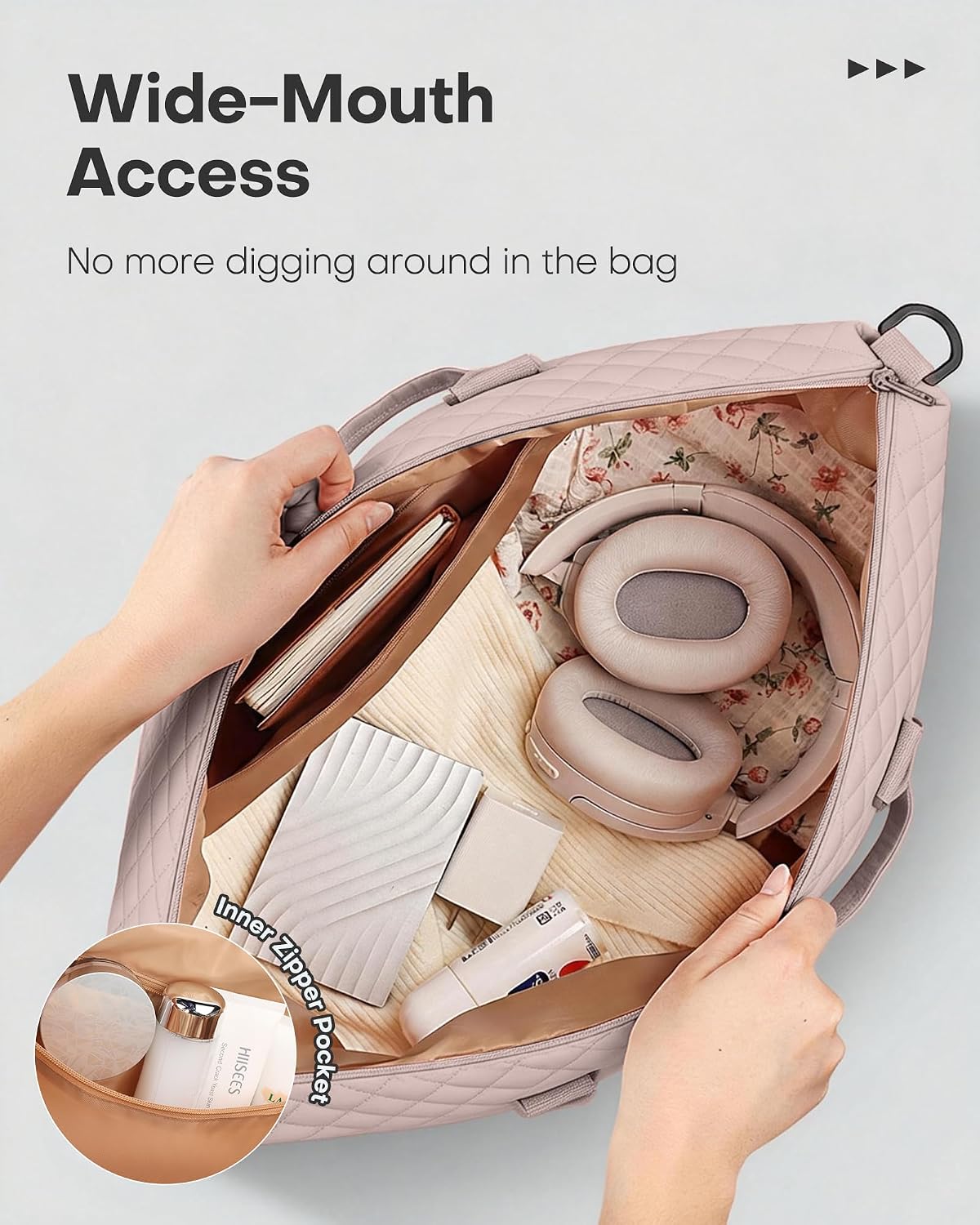 Travel Duffel Bag - Weekender Bags for Women, Carry On Gym Tote Bags