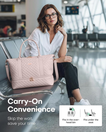 Travel Duffel Bag - Weekender Bags for Women, Carry On Gym Tote Bags