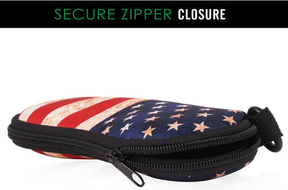Sunglasses Soft Case Ultra Light Neoprene Zipper Eyeglass Case for Men Women - Colors B