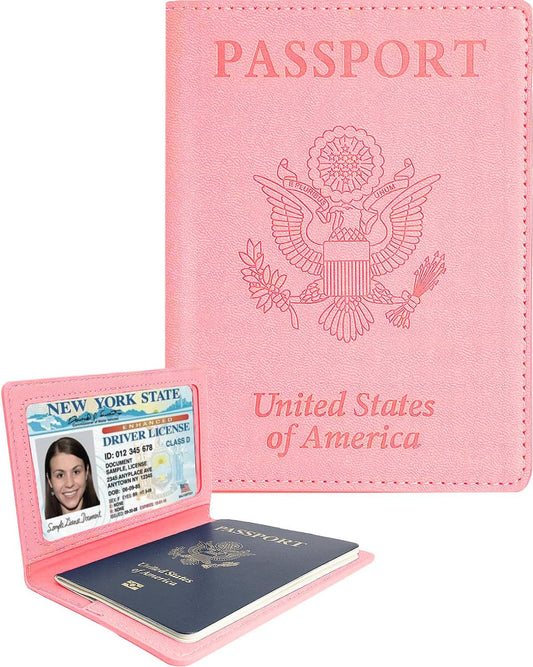 Leather Passport Holder Covers, Passport Holder for Travel Women
