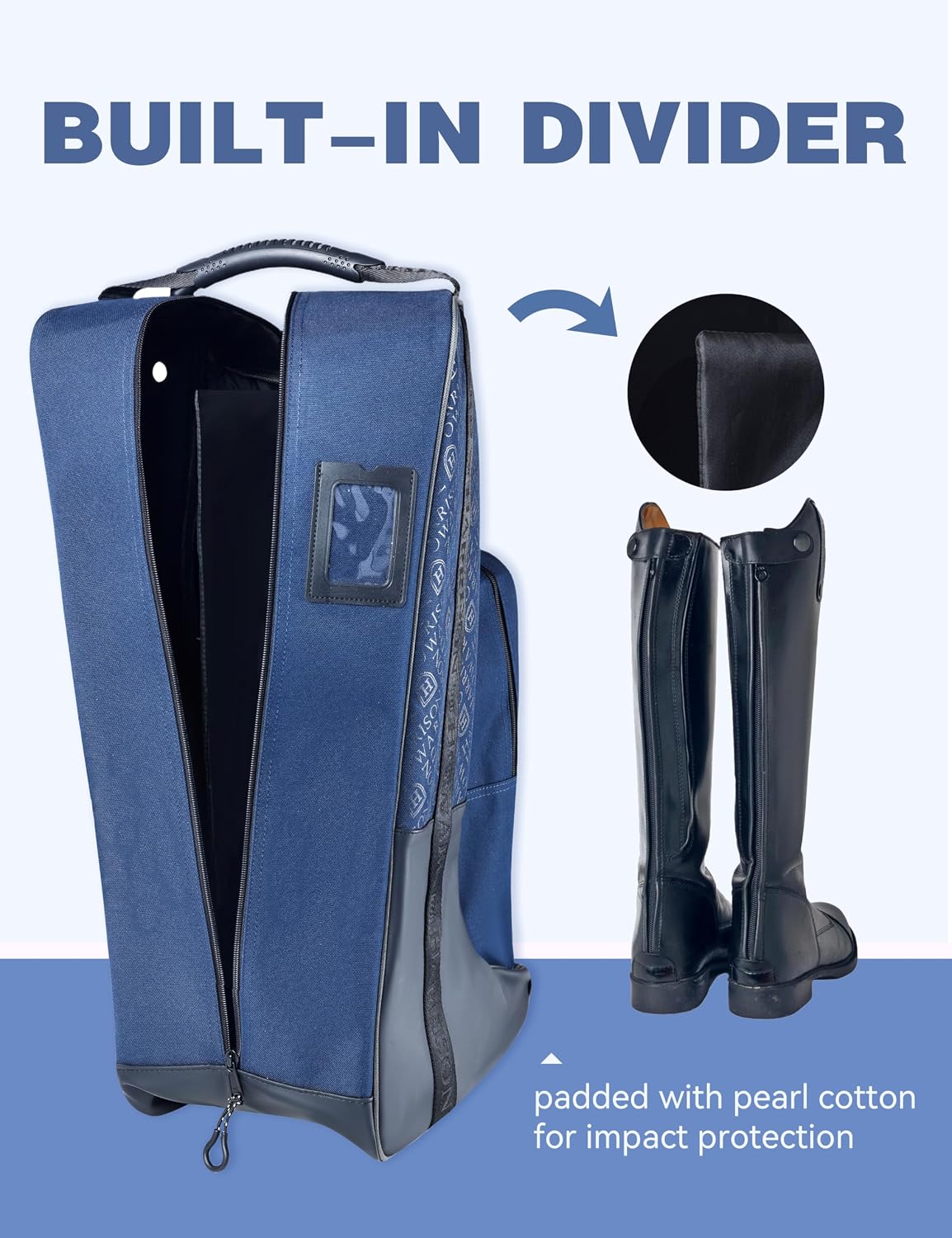 Equestrian Tall Boot & Helmet Bag, Riding Gear Organizer