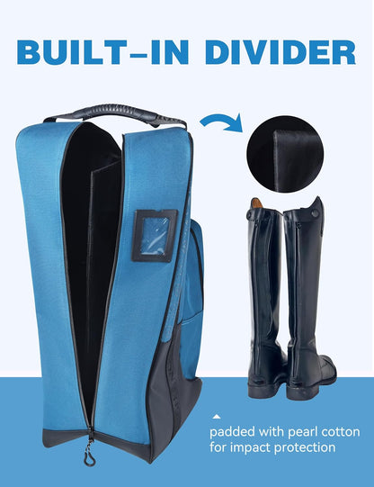 Equestrian Tall Boot & Helmet Bag, Riding Gear Organizer