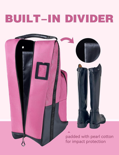 Equestrian Tall Boot & Helmet Bag, Riding Gear Organizer