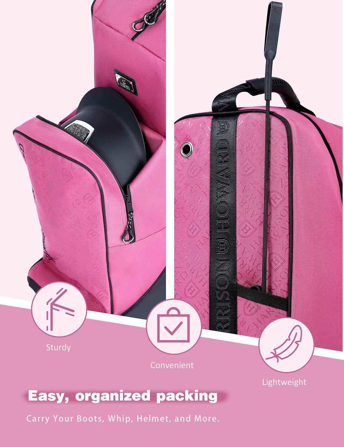 Equestrian Tall Boot & Helmet Bag, Riding Gear Organizer