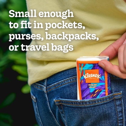 On-The-Go Facial Tissues, 8 Travel Packs, 10 Tissues per Pack