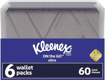 On-The-Go Facial Tissues, 8 Travel Packs, 10 Tissues per Pack