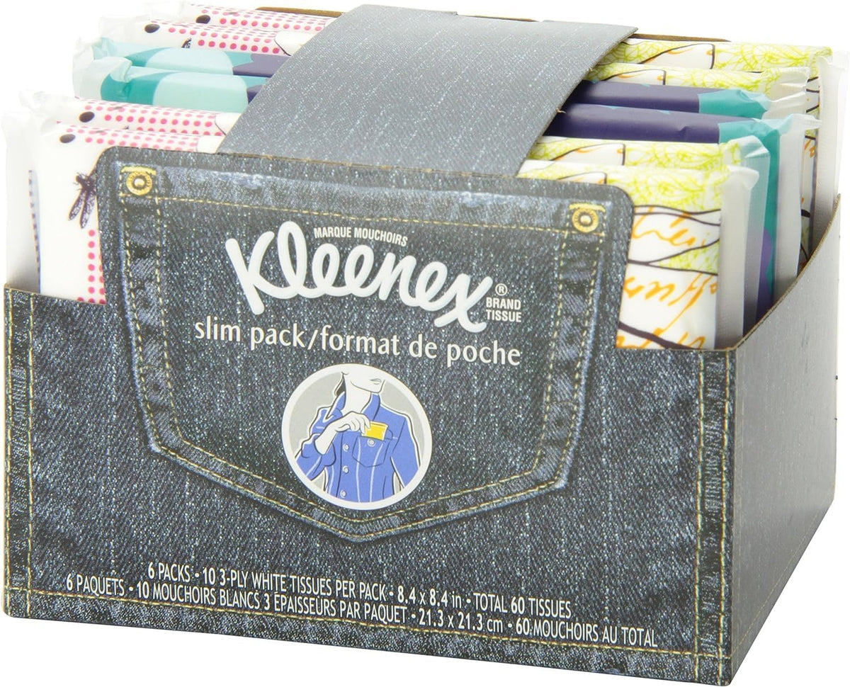 On-The-Go Facial Tissues, 8 Travel Packs, 10 Tissues per Pack