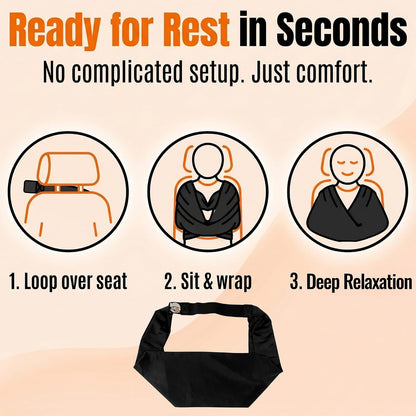 The Slyng-Premium Travel Blanket System – Airplane Sleep Support, Blanket Body Sling for Deep Sleep | Ultra-Soft, Breathable, Compact Carry-On Travel Essential for Long Flights and Car Road Trips