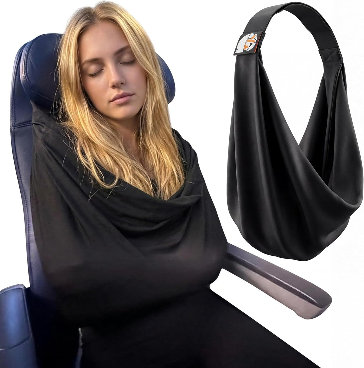 The Slyng-Premium Travel Blanket System – Airplane Sleep Support, Blanket Body Sling for Deep Sleep | Ultra-Soft, Breathable, Compact Carry-On Travel Essential for Long Flights and Car Road Trips