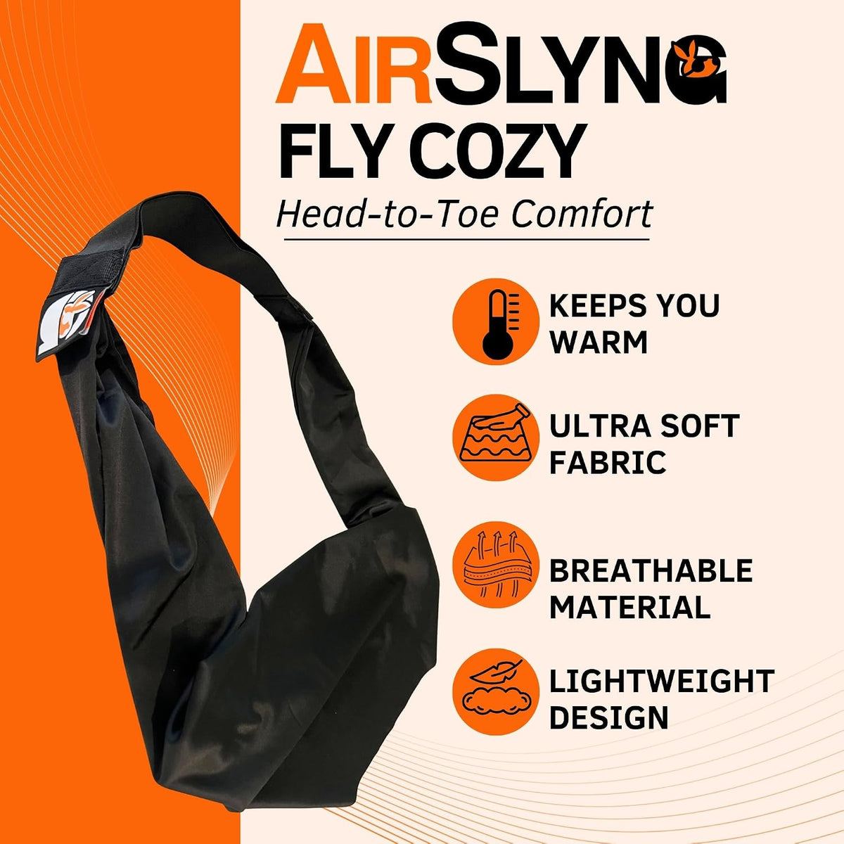 The Slyng-Premium Travel Blanket System – Airplane Sleep Support, Blanket Body Sling for Deep Sleep | Ultra-Soft, Breathable, Compact Carry-On Travel Essential for Long Flights and Car Road Trips
