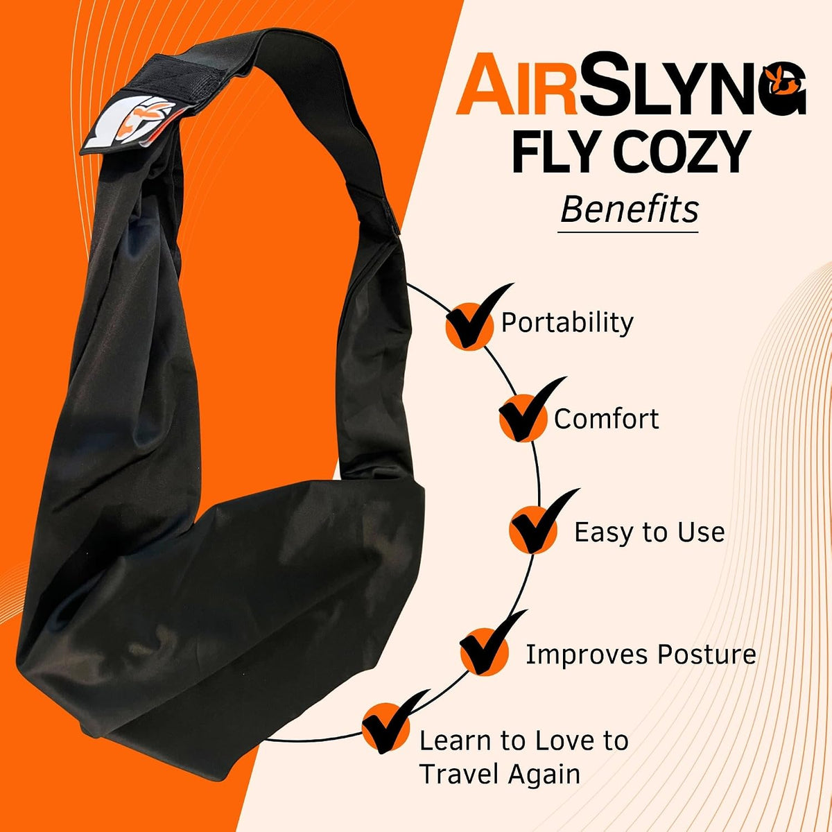 The Slyng-Premium Travel Blanket System – Airplane Sleep Support, Blanket Body Sling for Deep Sleep | Ultra-Soft, Breathable, Compact Carry-On Travel Essential for Long Flights and Car Road Trips