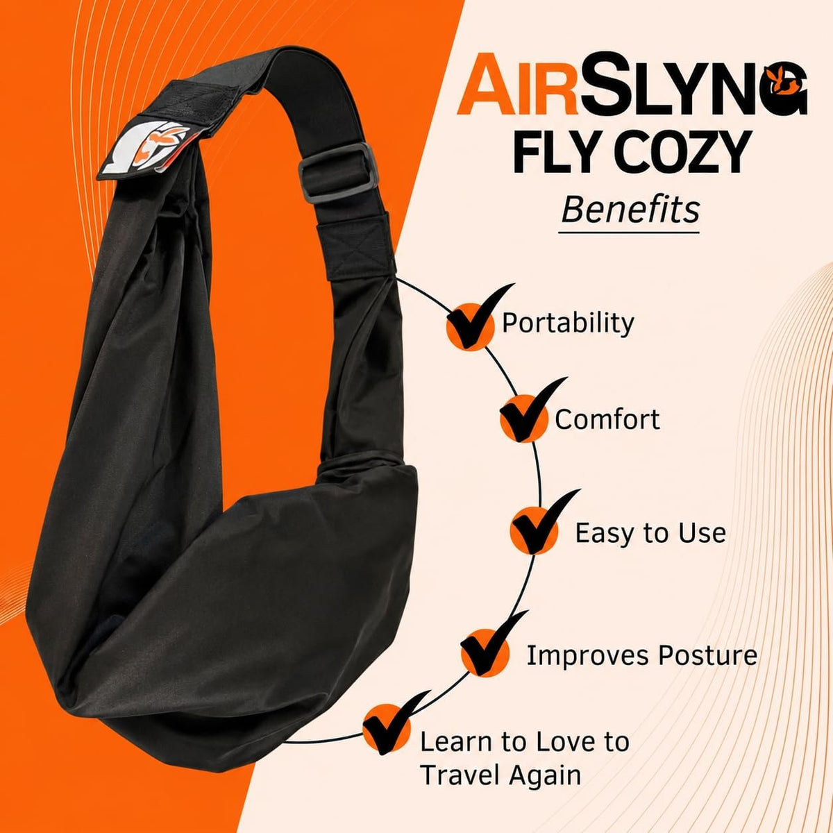 The Slyng-Premium Travel Blanket System – Airplane Sleep Support, Blanket Body Sling for Deep Sleep | Ultra-Soft, Breathable, Compact Carry-On Travel Essential for Long Flights and Car Road Trips