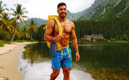 Trail maker Water Bottle Carrier Bag with Strap, Phone Pocket for Walking, Runs, Bike, Stainless Steel, Glass, Plastic