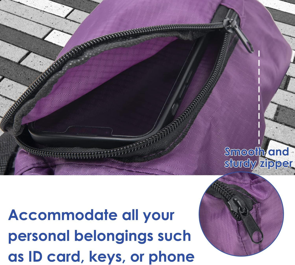 Trail maker Water Bottle Carrier Bag with Strap, Phone Pocket for Walking, Runs, Bike, Stainless Steel, Glass, Plastic
