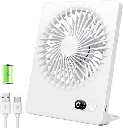 Desk Fan Small Rechargeable Battery Table Fans for travel Ultra Quiet