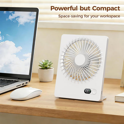 Desk Fan Small Rechargeable Battery Table Fans for travel Ultra Quiet