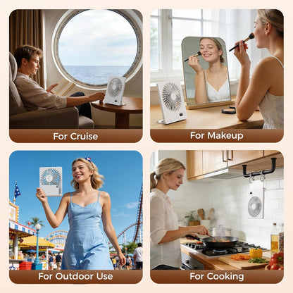 Desk Fan Small Rechargeable Battery Table Fans for travel Ultra Quiet