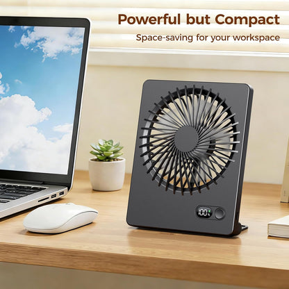 Desk Fan Small Rechargeable Battery Table Fans for travel Ultra Quiet