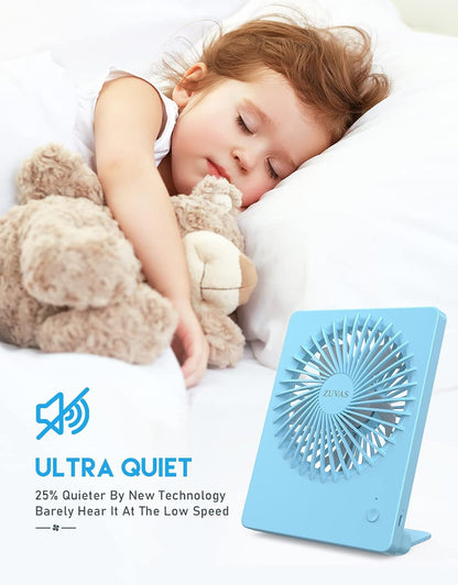Desk Fan Small Rechargeable Battery Table Fans for travel Ultra Quiet