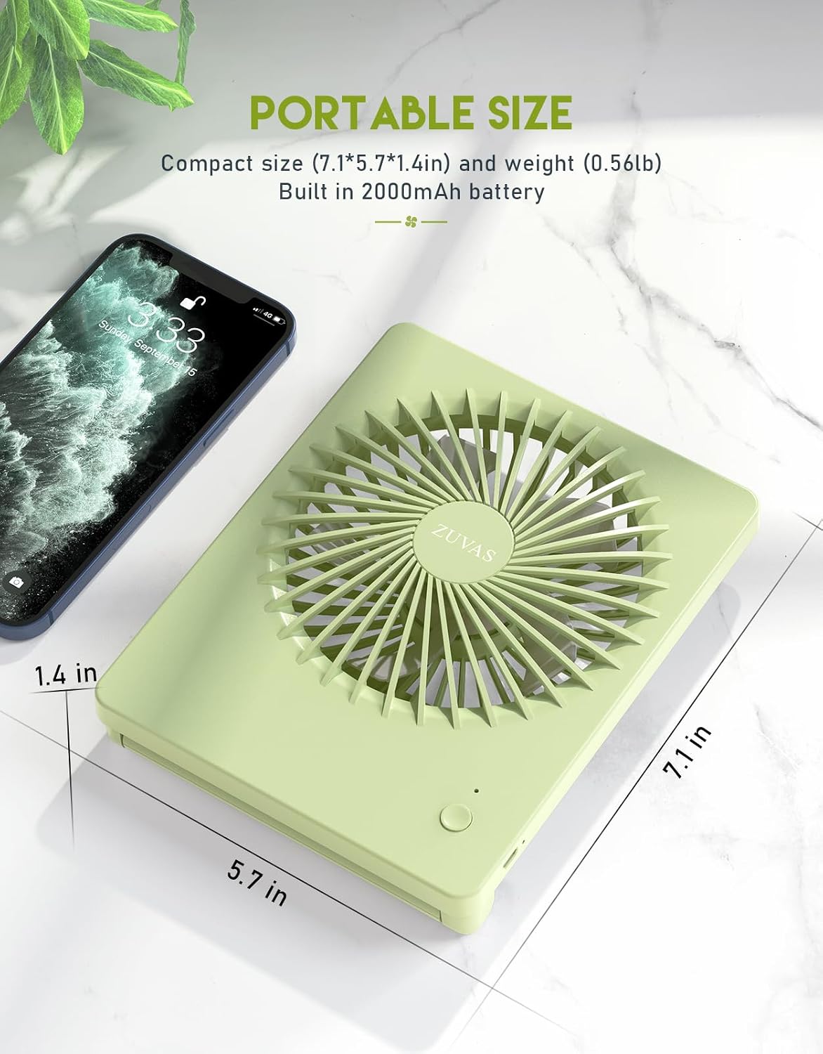 Desk Fan Small Rechargeable Battery Table Fans for travel Ultra Quiet