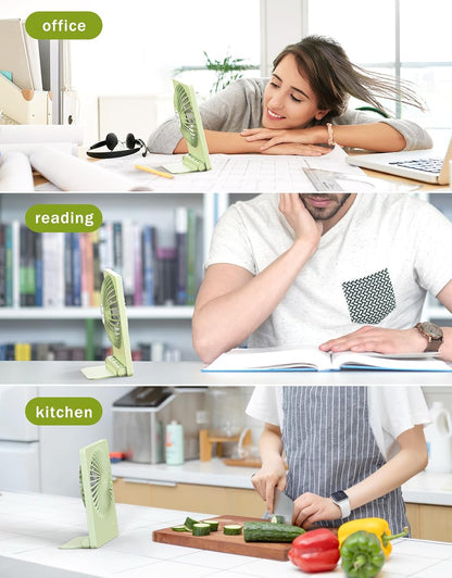 Desk Fan Small Rechargeable Battery Table Fans for travel Ultra Quiet