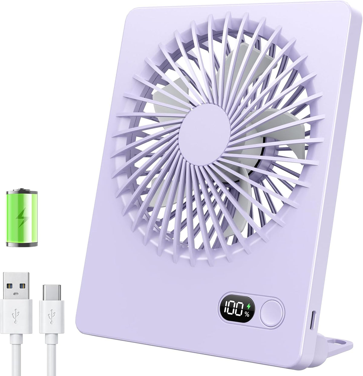 Desk Fan Small Rechargeable Battery Table Fans for travel Ultra Quiet