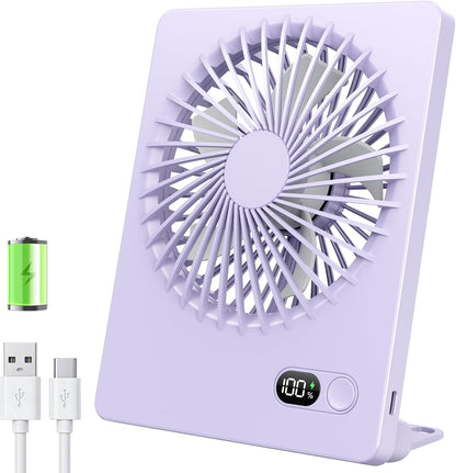 Desk Fan Small Rechargeable Battery Table Fans for travel Ultra Quiet